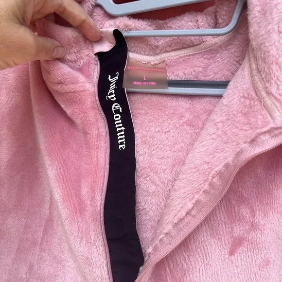 Juicy Couture Sport soft velour Hoody Half zip soft and warm with pockets - Picture 2 of 11